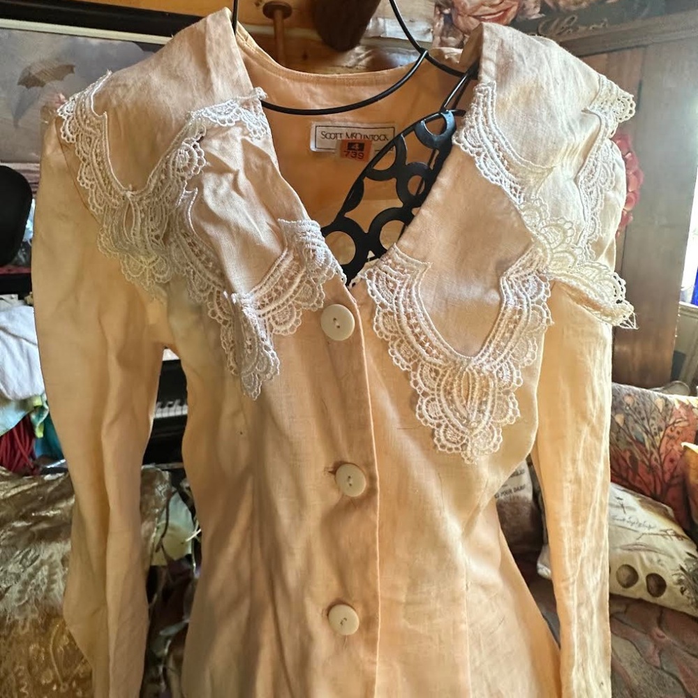 PEACH DRESS LINEN SUIT